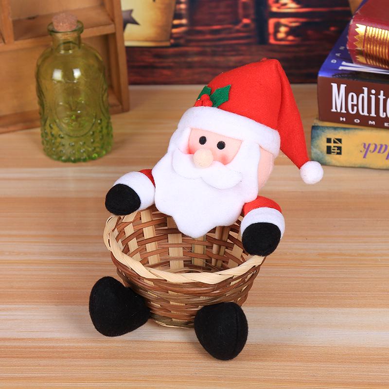 Christmas Decorative Candy Basket Christmas Tabletop Ornament Children's Gift Candy Basket, Christmas Decorative Candy Box