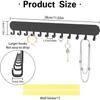 Necklace Holder - Hanging Jewelry Organizer, Self-Adhesive Wall Mounted for Necklaces, Bracelets, Black