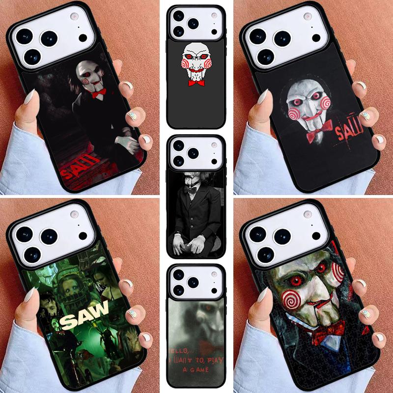 Saw Jigsaw Puppet Phone Case for iPhone 17ProMax 12 13 14 15 16e 17 Pro Max Plus Air Cover