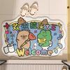 Cartoon Welcome Shit King Bathroom Non-Slip Floor Mat Diatom Mud Toilet Toilet Door Water-Absorbing Quick-Drying Foot Pad