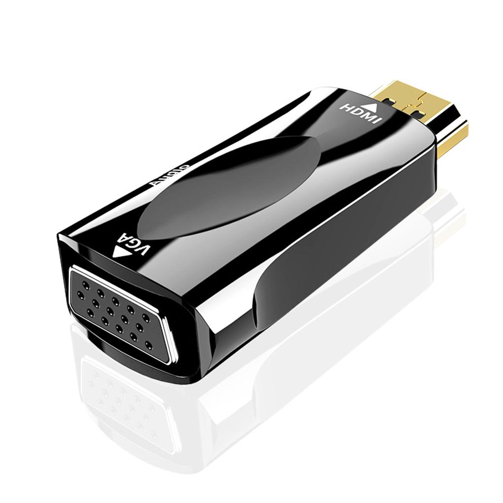 Конвертер адаптера HD в VGA Домашний конвертер адаптера Домашний офис Адаптер видео с разъемами «папа»-«мама» с аудиокабелем 3,5 мм