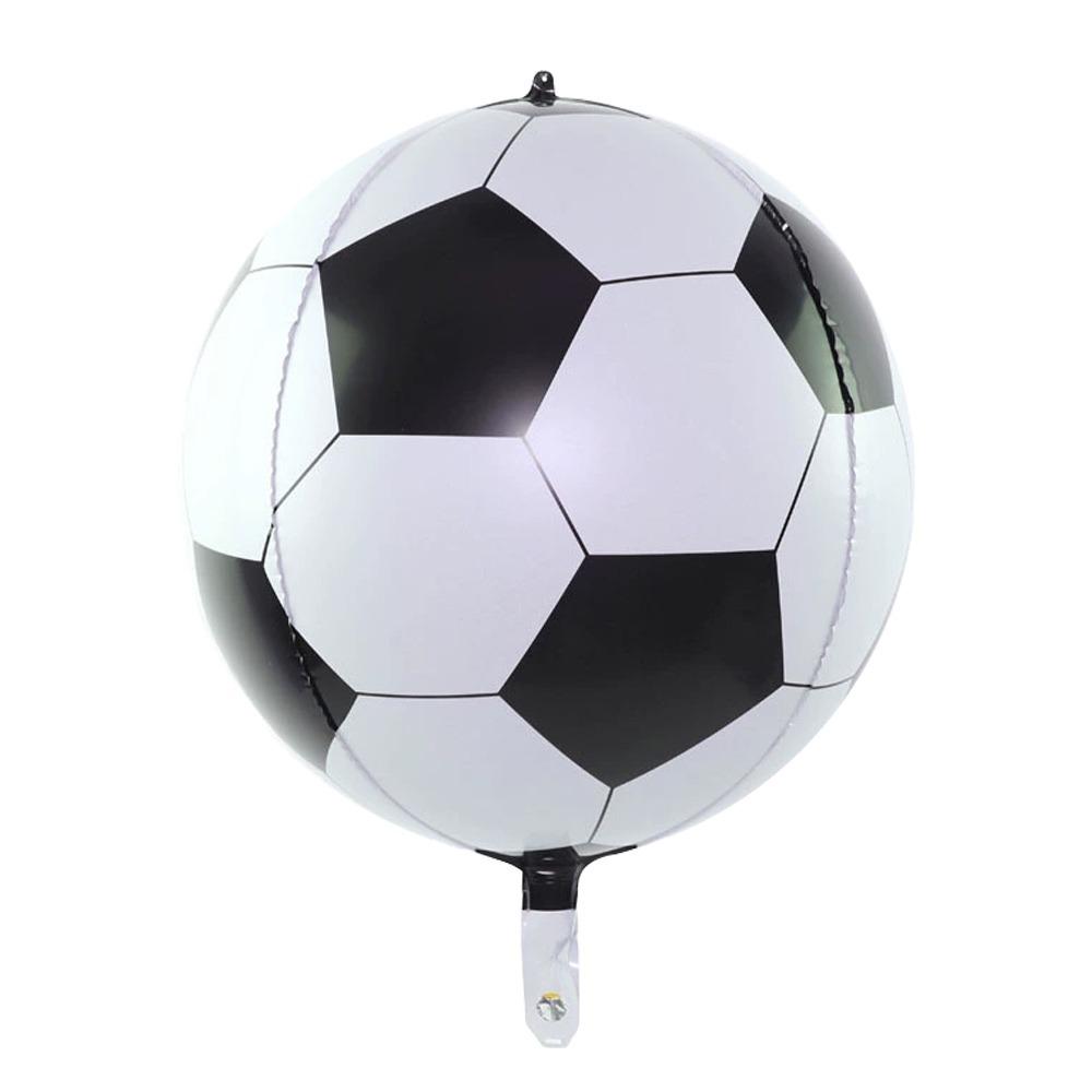 5pcs Set 22 Inch Round 4D Ball Balloon Silver Color Rose Gold Soccer Ball Balloon Football Themed Big Size Helium Balloon