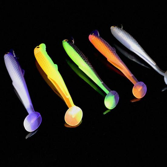 20 шт. рыболовная приманка 3D искусственная рыба с Т-образным хвостом гибкая приманка для техасских джигов необычные крючки для рыбалки на открытом воздухе