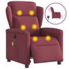VidaXL Electric Reclining Massage Armchair Bordeaux Red Fabric 3303127
