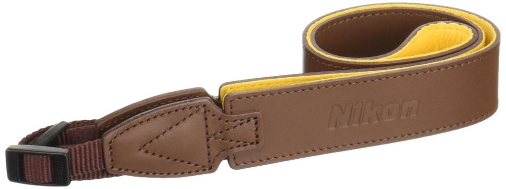 Nikon Neck Strap Clear Leather Strap for SLR Dark Brown Genuine Leather 7130