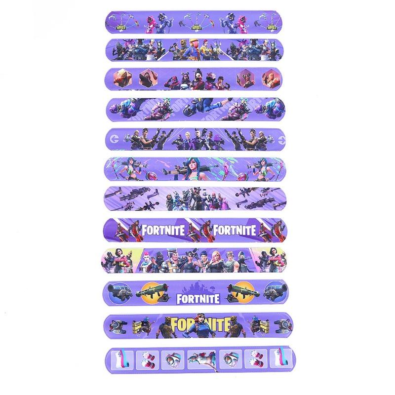 12pcs Fortnite Cartoon Children Bracelet Anime Characters Boys Girls Bracelet Toys Children Christmas Gifts