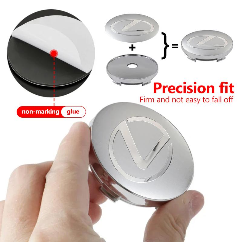 GEFF2 4pcs Car Badge Wheel Center Hub Cap Cover Accessories Auto Styling For Lexus CT ES GS NX IS250 RX350 IS200 LX570 UX250h CT200h