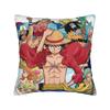 Luffy Anime Pillowcase Polyester Cushion Cover Decoration Anime Manga Throw Pillow Case Cover Home Square 45X45Cm