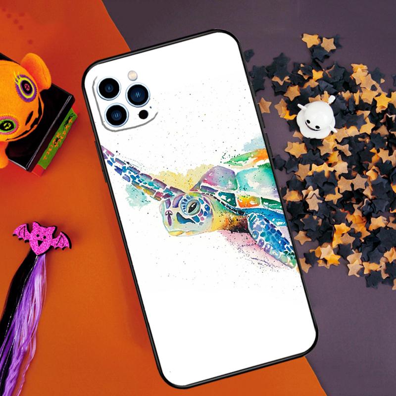 Милый бампер-чехол с морской черепахой для iPhone 16 15 14 Pro Max 11 12 13 Pro Max Mini XR 16e 16 15 Plus Чехол для телефона