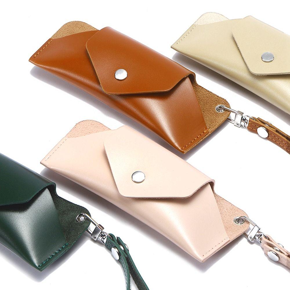 Travel Handmade Hanging Wrist Glasses Bag PU Leather Sunglasses Case Glasses Storage Box