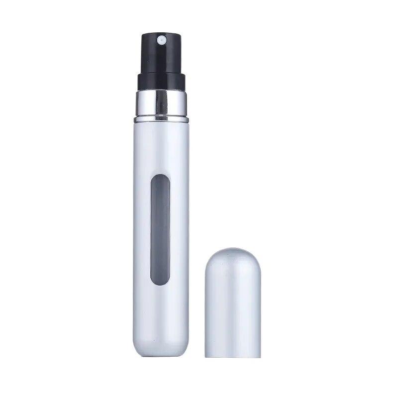 8ML Portable Travel Mini Small Container Aluminum Purse Tester Decant Perfume Roller Bottle Dispensing Tool Refillable Spray 1PC