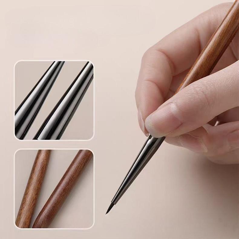 1 шт. Новый стержень из сандалового дерева, ручка для маникюра, кисть для рисования кубиков, короткий универсальный мазок, кисть для рисования лепестков, кисть для прорисовки контура, инструмент для ногтей