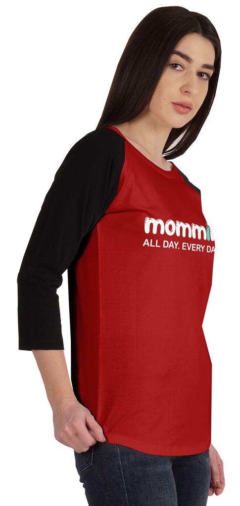 Inkmeso Футболка Mommin All Day Every Day Футболка с рисунком Mom Life Летняя футболка