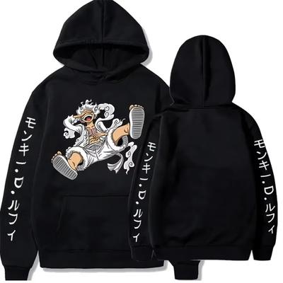 Мужские худи с аниме-принтом ONE PIECE Gear Fifth Страх Луффи Солнечно-Золотой Хлопковый Худи Уличная одежда Свитшоты