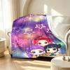 KPop Demon Hunters Pattern Blanket for Home Decoration, Bed, Sofa, Car Travel, Camping, Suitable for All Seasons, Birthday Christmas Gift