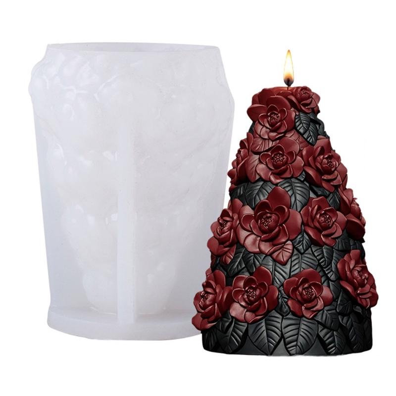 Креативная силиконовая форма для рождественской елки для изготовления праздничных свечей и мыла ручной работы и фестивального домашнего творчества