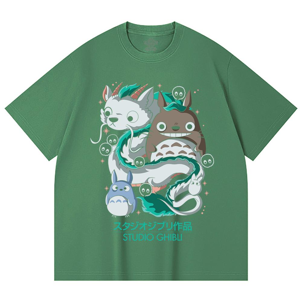 230 Gsm 100% Cotton Ghibli V7 Print Unisex Heavy Cotton T Shirt