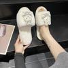 Fashion Winter Women's Warm and Fluffy Home Cute Rabbit Pattern Furry Cotton Slippers