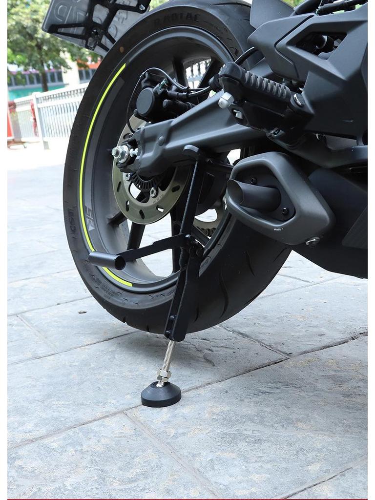 Portable Motorcycle Lift Stand and Chain Cleaner Tool