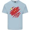Torn China Flag Chinese Day Football Unisexs Light Cotton Tshirt