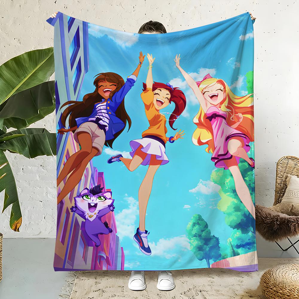 Animation L-LoliRocks Throw Flannel Throw Blanket,Bed Home Office Nap Blanket Travel,Camping,Picnic Blanket Soft Decor