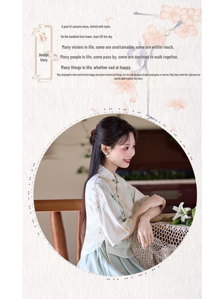 Китайский ретро дзен стиль костюм тан ципао топ с элементами ханьфу для женщин