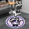 1pc Kuromi Cat Office Round Area Rug, Indoor Mat Suitable For Office, Under Office Chairs Bedroom Living Room Home Decor170