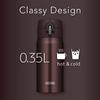 Thermos Water Bottle Vacuum Insulated Mobile Mug 350ml Brown BW JOH-350