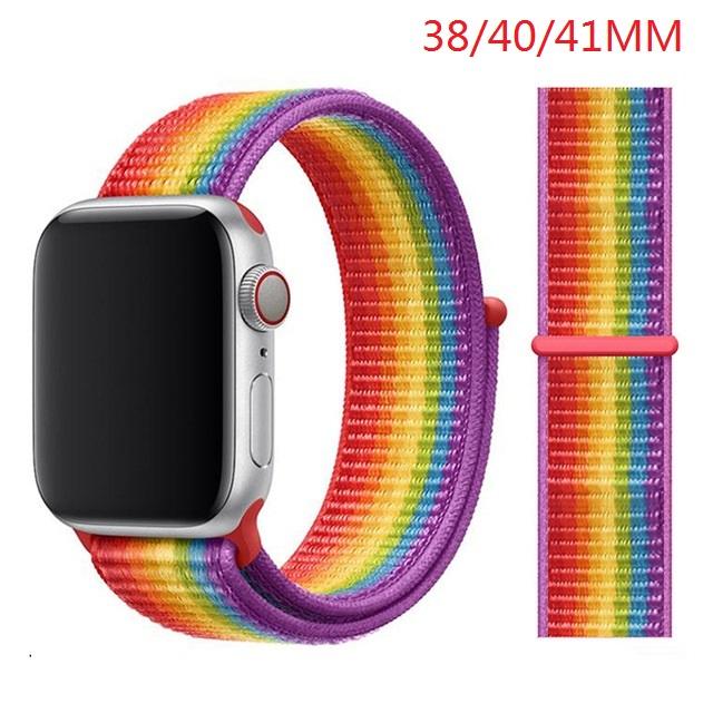 Nylon Band For Apple Watch Series Watch 9 8 / Ultra 2 7 6 SE 5/4/2/1 38 42MM Replacement Strap Loop for Iwatch Series 3 40/41/44 /45MM/49MM