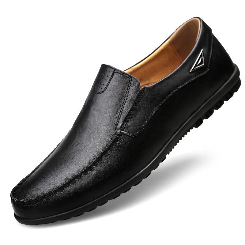 Genuine Leather Men Casual Shoes Luxury Brand 2024 Mens Designer Loafers Moccasins Slip On Black Driving Shoes Zapatos Casuales