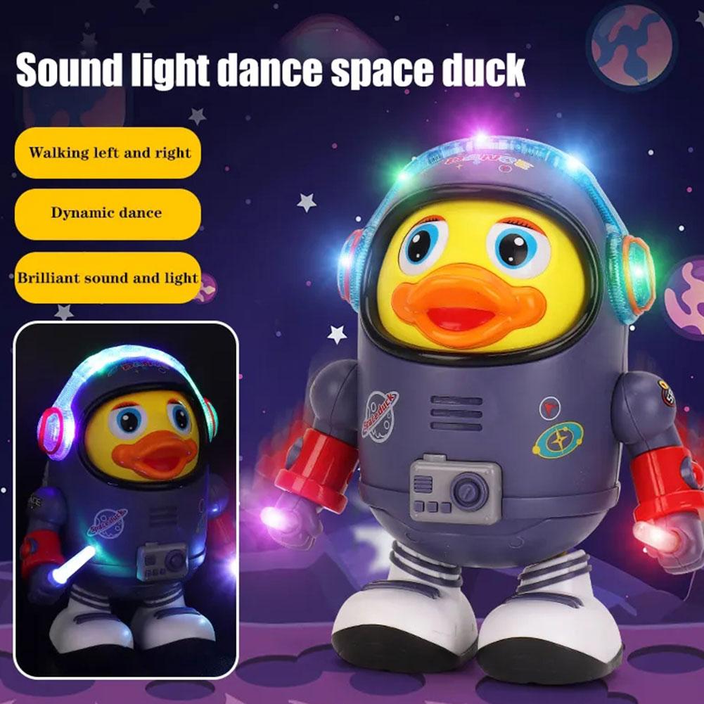 Baby Duck Toy Musical Interactive Toy Electric with Lights and Sounds Dancing Robot Space Elements for Infants Babies Kids Gifts