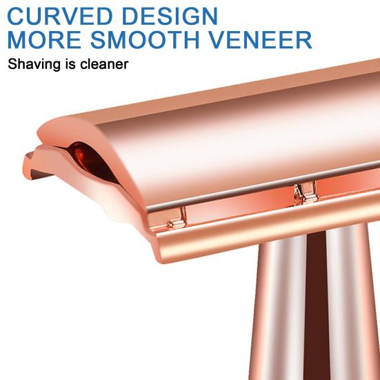 Manual Razor with 5 Blade Refills Storage Box Sharp Zinc Alloy Blade Aluminum Handle Men Women Hair Beard Trimmer Remover Shaver