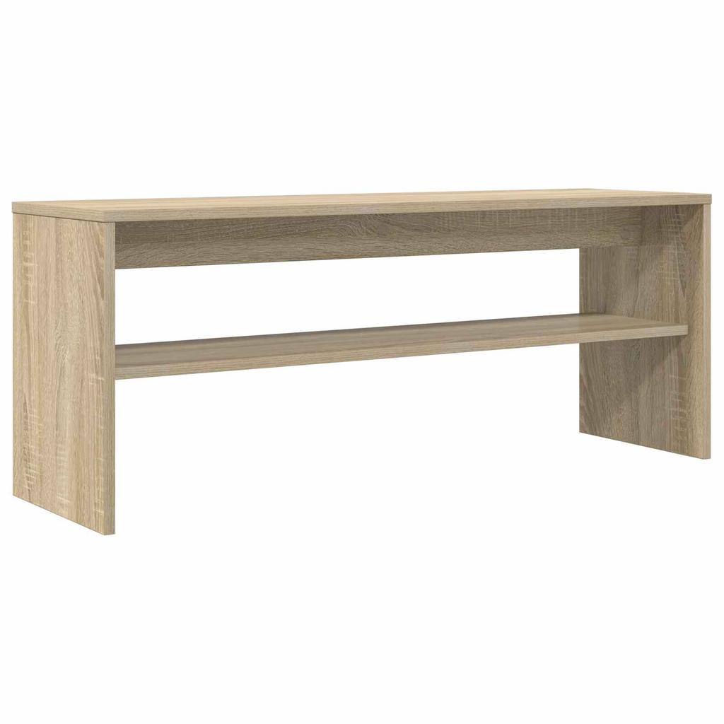 TV Stand in Sonoma Oak Finish 100 x 30 x 40 cm Engineered Wood