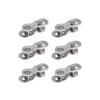 6 Pairs Bicycle Quick Link& Release for 6/7/8/9/10/11/12 Speed Chain Reusable Carbon Steel Missing Link Silver Connector