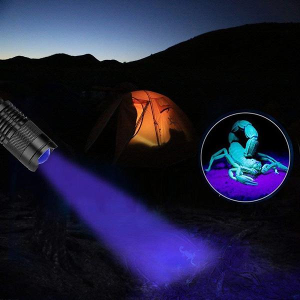 1PC 395 UV Flashlight Handheld Portable Ultraviolet Detector