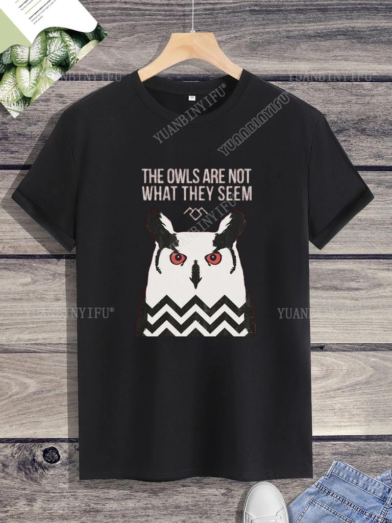 Хипстерская футболка с принтом Twin Peaks Унисекс Свободная футболка Топ Короткий рукав Круглый вырез Уличная Горячая Распродажа