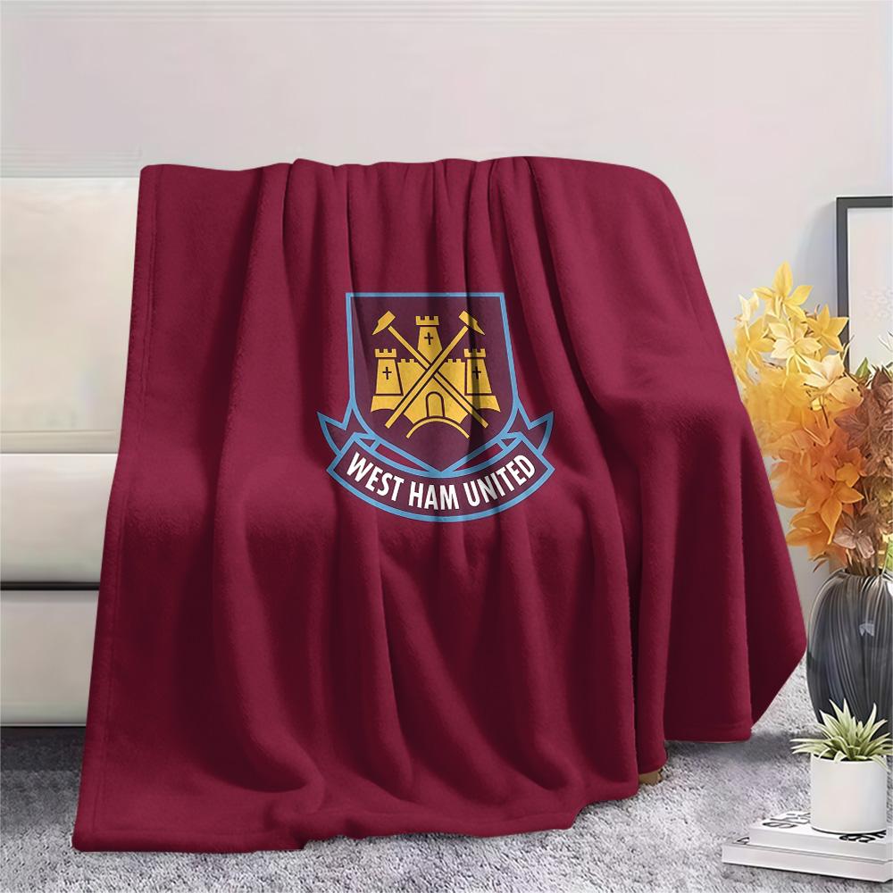 West Ham United FC Flannel Blanket, High quality Comfortable for All Seasons, Home Decor, Warmth and Comfort