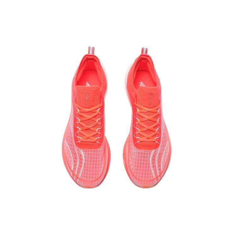 Li Ning Fei Dian Challenger Cushioning Wear Resistant Breathable Low Top Running Shoes Men Sneaker Fluorescent-Red ARMS013-1
