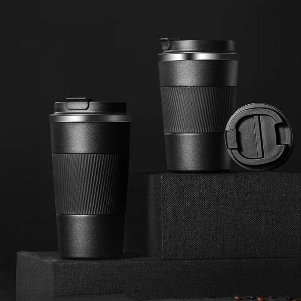 Double-layer Coffee Thermos 380ml/510ml Travel Thermal Mug Reusable Insulated Cup Car Use