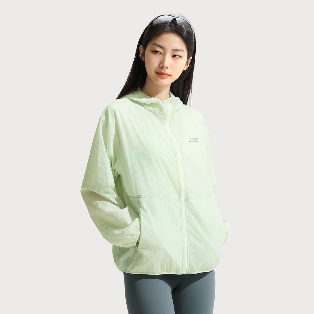 Li Ning Comprehensive Training Series Ice Silk Cool Comfort Sports Ветрозащитная Солнцезащитная Куртка Женская Куртка Ice-Green AFDV428-8