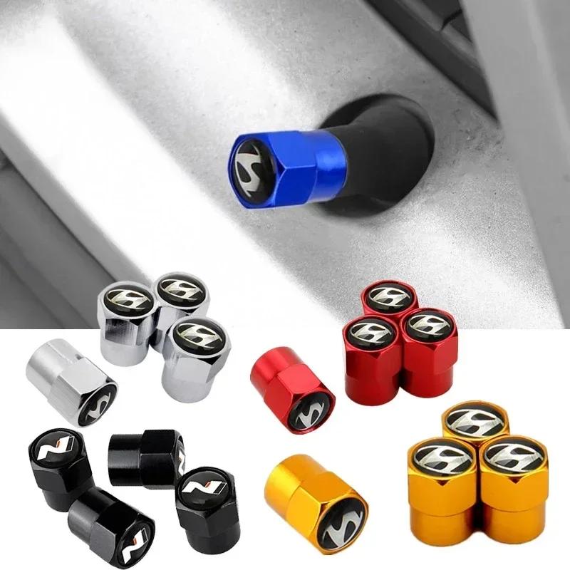 4pcs Auto Accessories Tire Valve Cap Tyre Cover for Hyundai N Logo Sonata IX35 I20 I30 Azera Elantra Genesis Tiburon Verna Aslan AD1