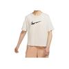 Nike Футболка женская с коротким рукавом и круглым вырезом, с принтом букв, светло-красная, коричневая DQ3308-104