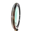 10X Large Solid Magnifying Glass with Orange Leather Cover | Vintage Texture Antique Brown Finish, Handmade Gifts for Men Women, Christmas