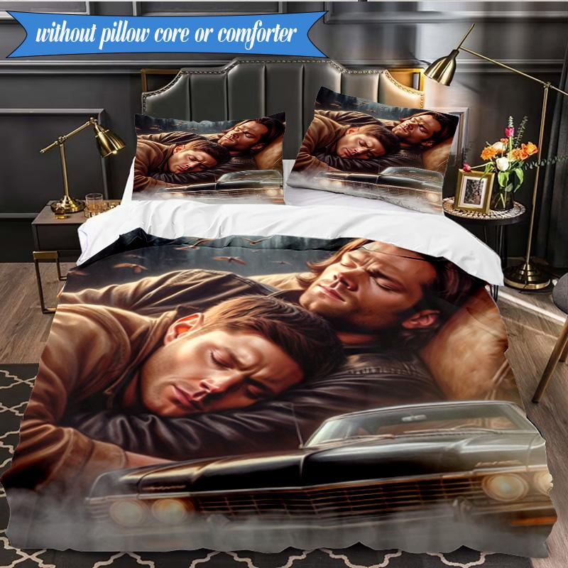 Natural Brother 3pcs K-pop music group Bedding set,Ideal for Bedroom, Dormitory,Including Duvet Cover And 2pcs Pillowcases,Fan gifts