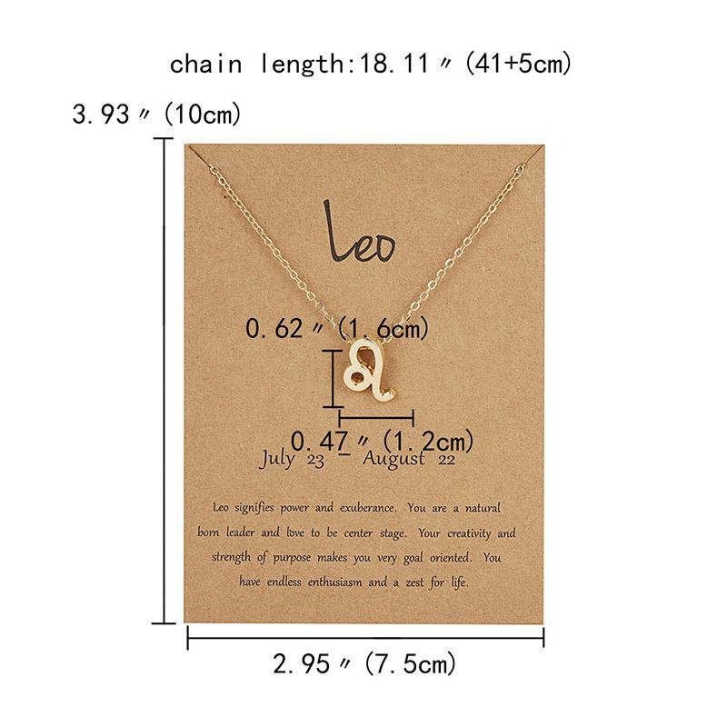 12 Созвездие Двухцветный Знак Зодиака Скорпион Ожерелье Подвеска Лев Подвески Ювелирные Изделия Подарки Ювелирные Изделия Колье Овен Рак