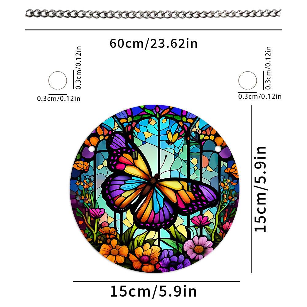 1pc Tree of Life Turtle Butterfly Dragonfly Acrylic Home Wall Decoration Chain Pendant Pendant
