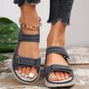 Large Size Casual Sandals Women's Sports Style Velcro Comfortable Fish Mouth Sandals