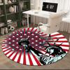 1pc Patriotic Theme Statue of Liberty Round carpet Painted Printed circular carpet, home door mat, outdoor travel protection carpet