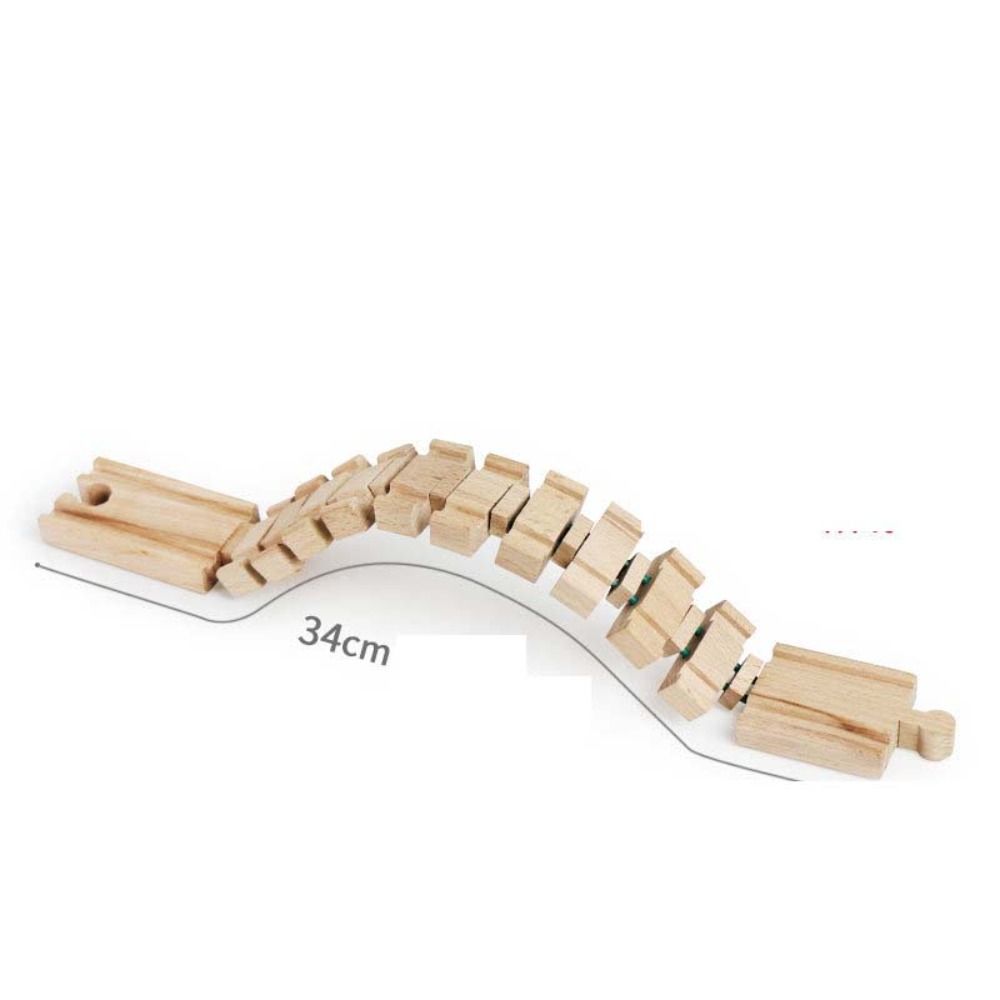 Children Wooden Track Accessories Train Track Toys Track Connector Toys Wooden Track Railway Toys