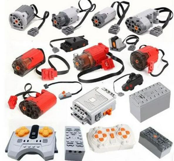 Cross-border Motor Building Blocks: Power Set with Remote Control, Receiver, and Lithium Battery